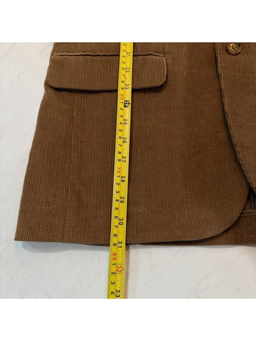 Tasso Elba Men's M 39-41 Brown Corduroy Blazer Old Money Style 100% Cotton